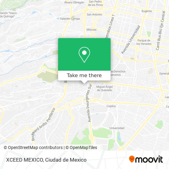 XCEED MEXICO map