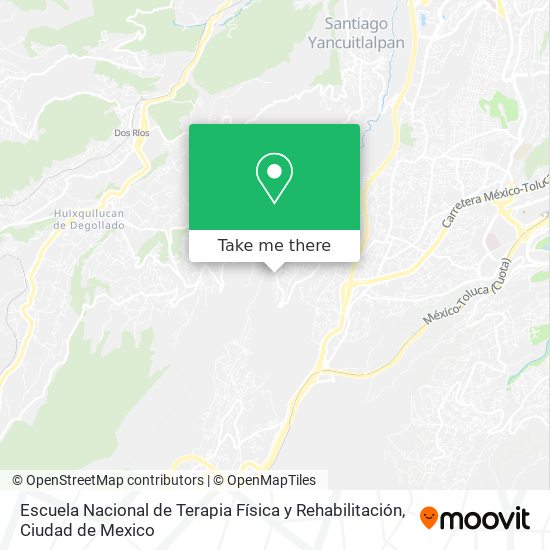 Mapa de Escuela Nacional de Terapia Física y Rehabilitación