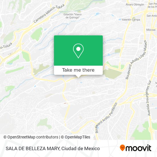 Mapa de SALA DE BELLEZA MARY