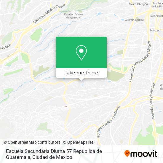 Mapa de Escuela Secundaria Diurna 57 Republica de Guatemala