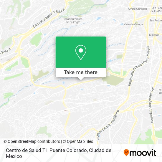 Mapa de Centro de Salud T1 Puente Colorado