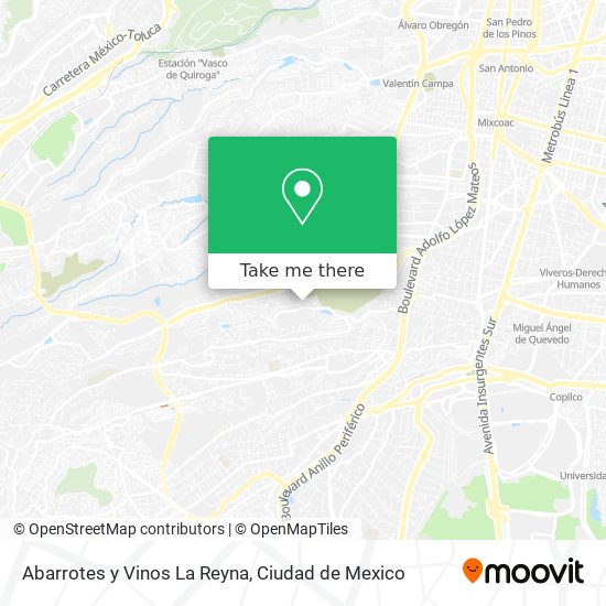 Abarrotes y Vinos La Reyna map