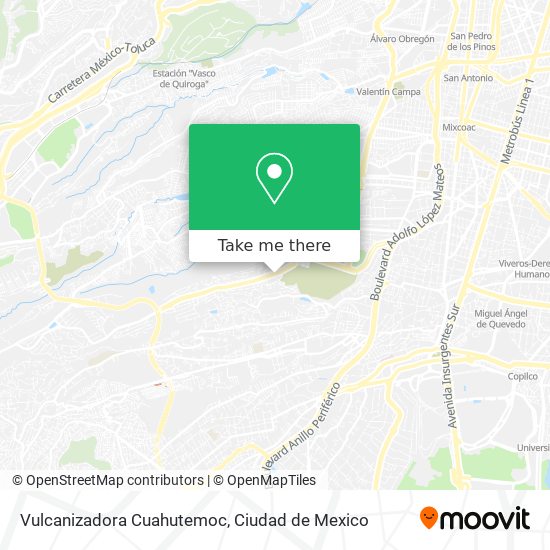 Mapa de Vulcanizadora Cuahutemoc