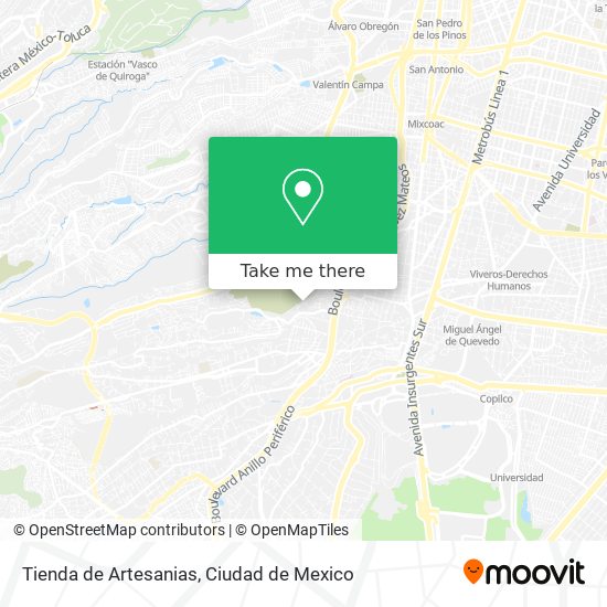 Mapa de Tienda de Artesanias