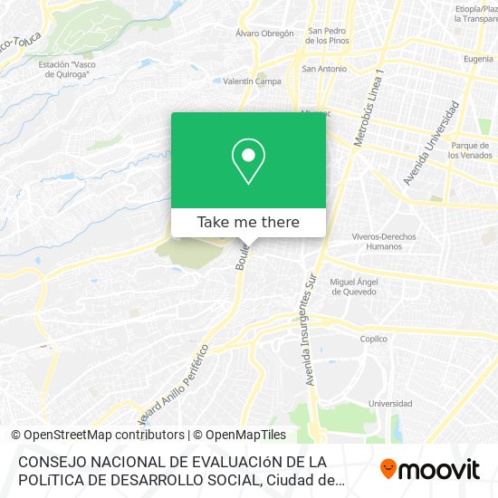 CONSEJO NACIONAL DE EVALUACIóN DE LA POLíTICA DE DESARROLLO SOCIAL map