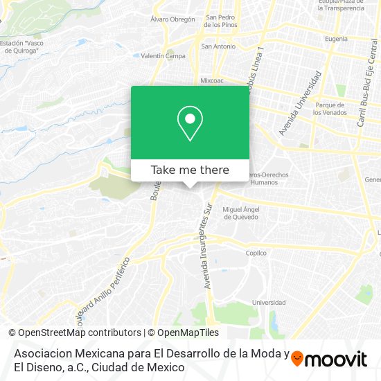 Asociacion Mexicana para El Desarrollo de la Moda y El Diseno, a.C. map