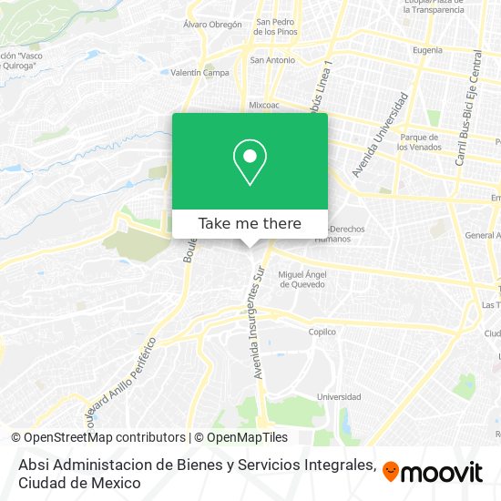 Absi Administacion de Bienes y Servicios Integrales map