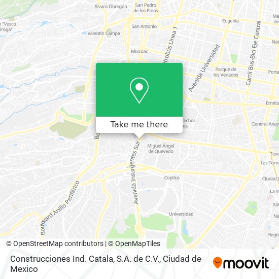 Construcciones Ind. Catala, S.A. de C.V. map