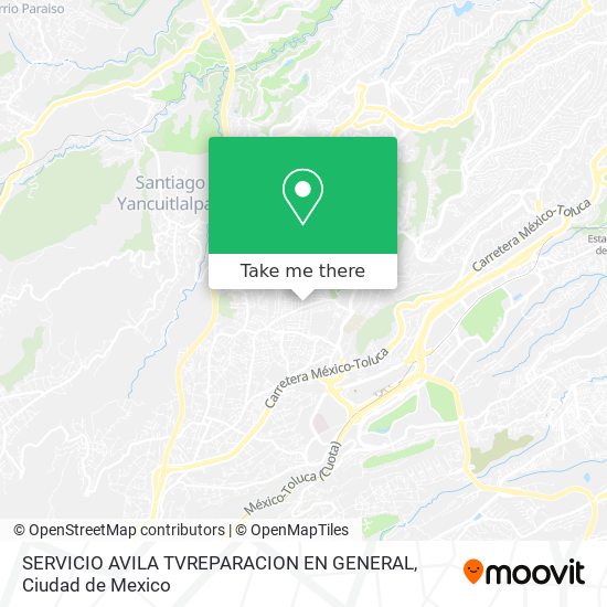 SERVICIO AVILA TVREPARACION EN GENERAL map