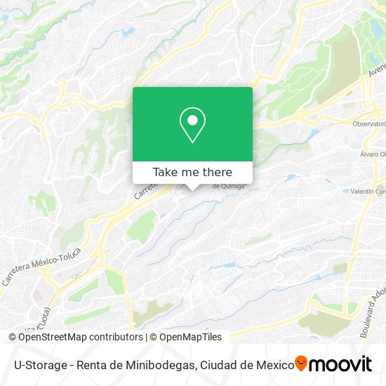 Mapa de U-Storage - Renta de Minibodegas