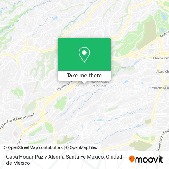 Casa Hogar Paz y Alegría Santa Fe México map
