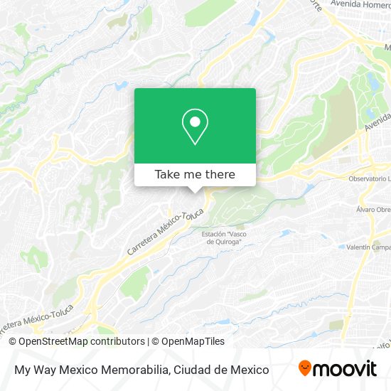 My Way Mexico Memorabilia map