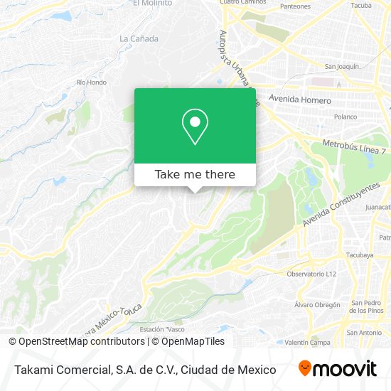 Mapa de Takami Comercial, S.A. de C.V.