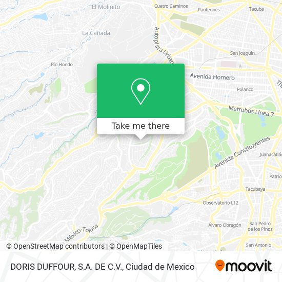 Mapa de DORIS DUFFOUR, S.A. DE C.V.