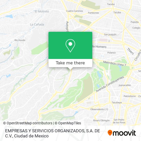 Mapa de EMPRESAS Y SERVICIOS ORGANIZADOS, S.A. DE C.V.