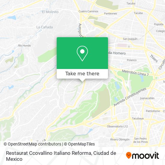 Restaurat Ccovallino Italiano Reforma map