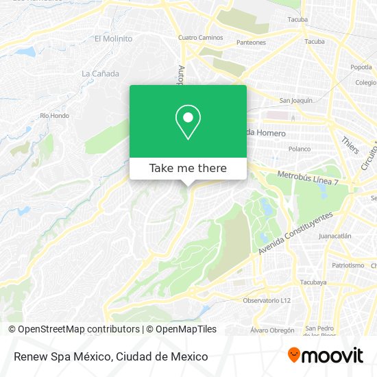 Renew Spa México map