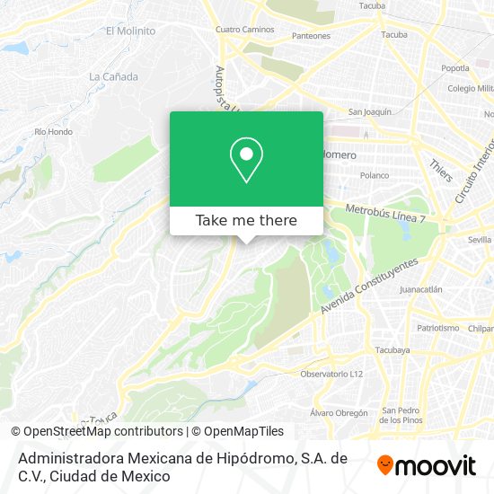 Mapa de Administradora Mexicana de Hipódromo, S.A. de C.V.