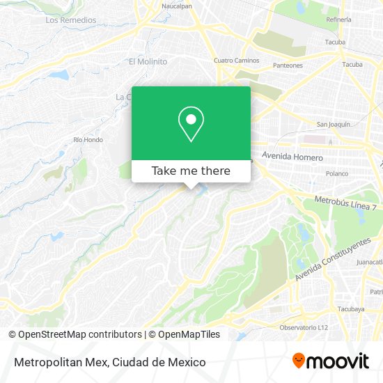 Metropolitan Mex map