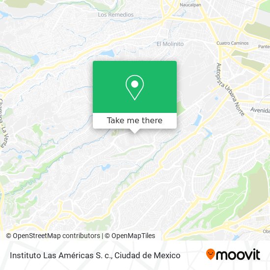 Instituto Las Américas S. c. map