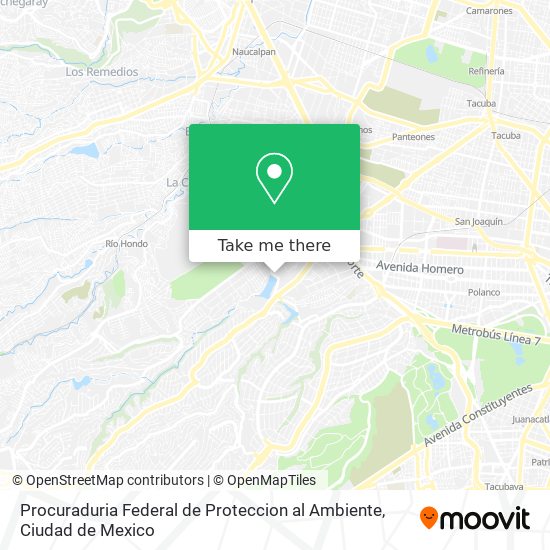 Mapa de Procuraduria Federal de Proteccion al Ambiente