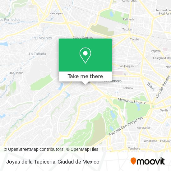 Joyas de la Tapiceria map