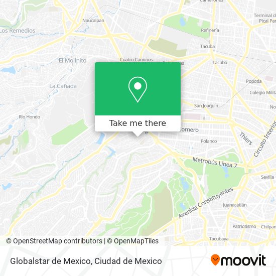 Globalstar de Mexico map