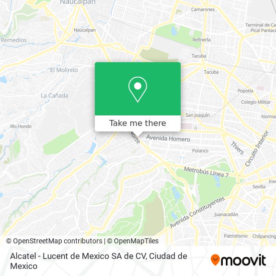 Alcatel - Lucent de Mexico SA de CV map