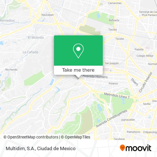 Mapa de Multidim, S.A.