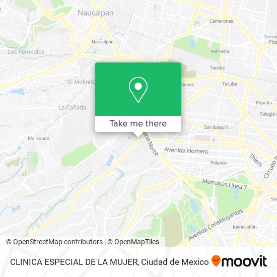 Mapa de CLINICA ESPECIAL DE LA MUJER