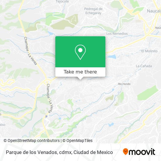 Parque de los Venados, cdmx map