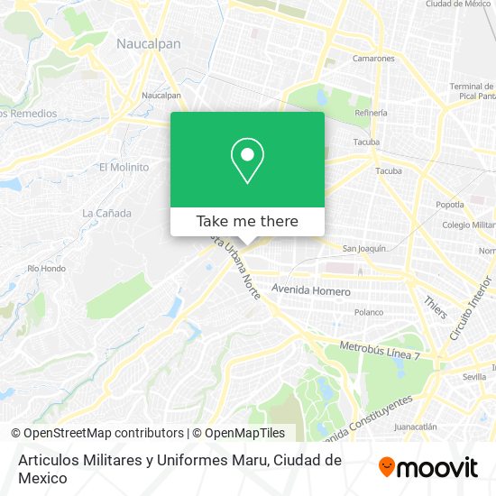 Articulos Militares y Uniformes Maru map
