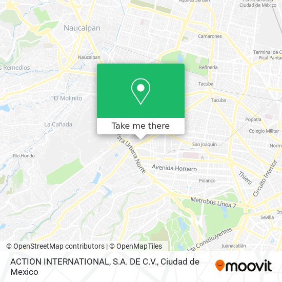 ACTION INTERNATIONAL, S.A. DE C.V. map