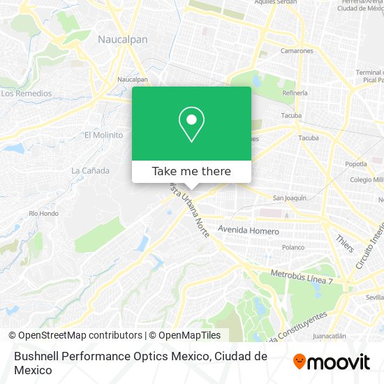 Bushnell Performance Optics Mexico map