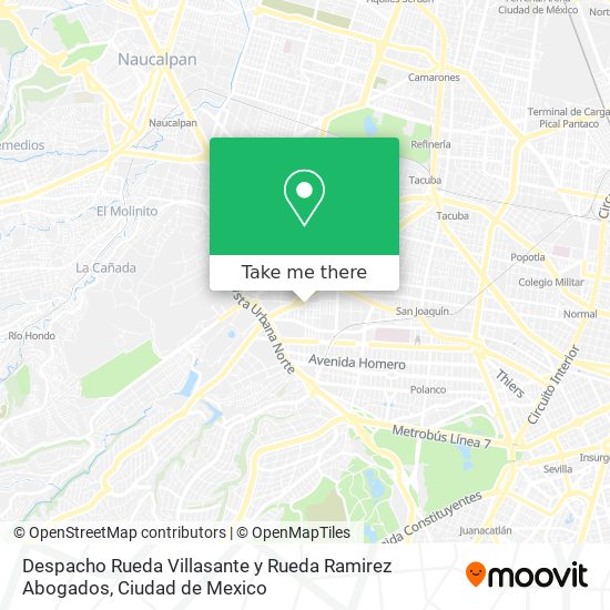 Mapa de Despacho Rueda Villasante y Rueda Ramirez Abogados