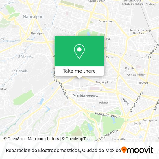 Mapa de Reparacion de Electrodomesticos
