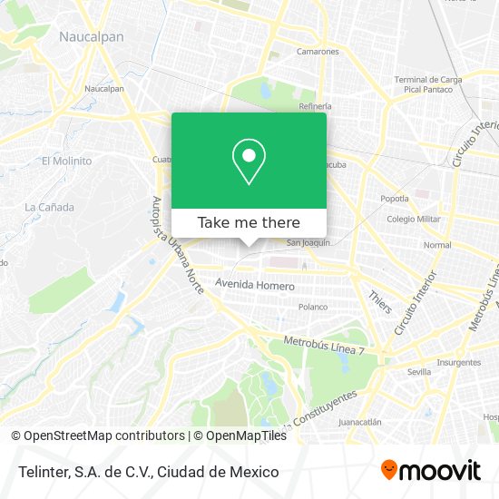 Telinter, S.A. de C.V. map