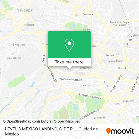 Mapa de LEVEL 3 MÉXICO LANDING, S. DE R.L.