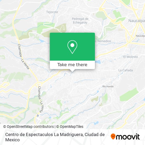 Mapa de Centro de Espectaculos La Madriguera