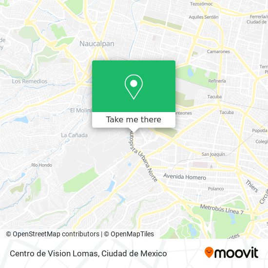 Centro de Vision Lomas map