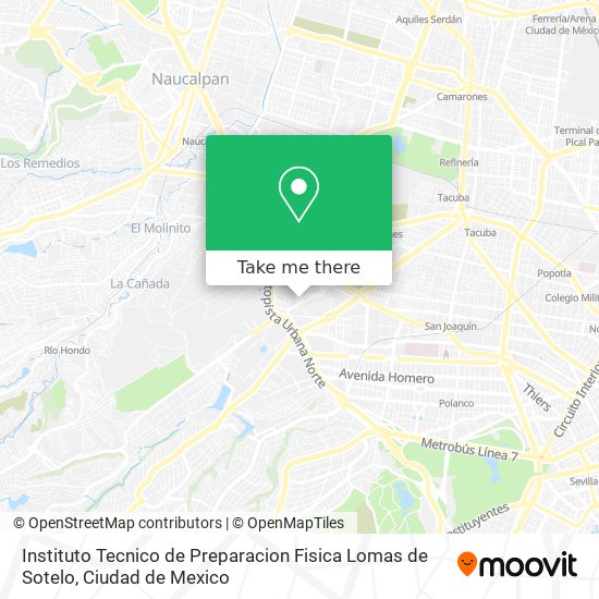 Instituto Tecnico de Preparacion Fisica Lomas de Sotelo map