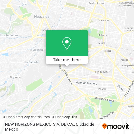 NEW HORIZONS MÉXICO, S.A. DE C.V. map