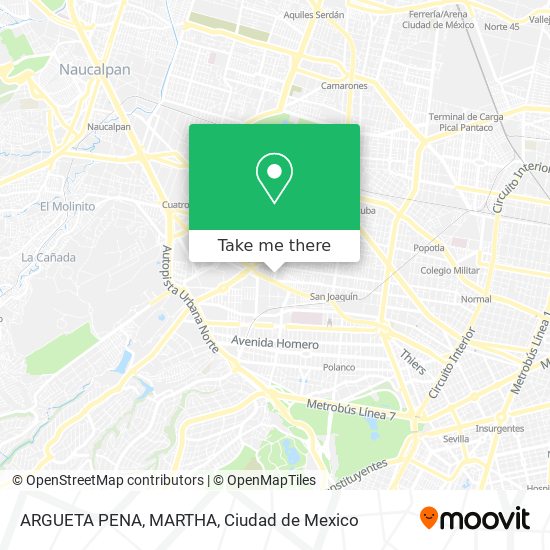 ARGUETA PENA, MARTHA map
