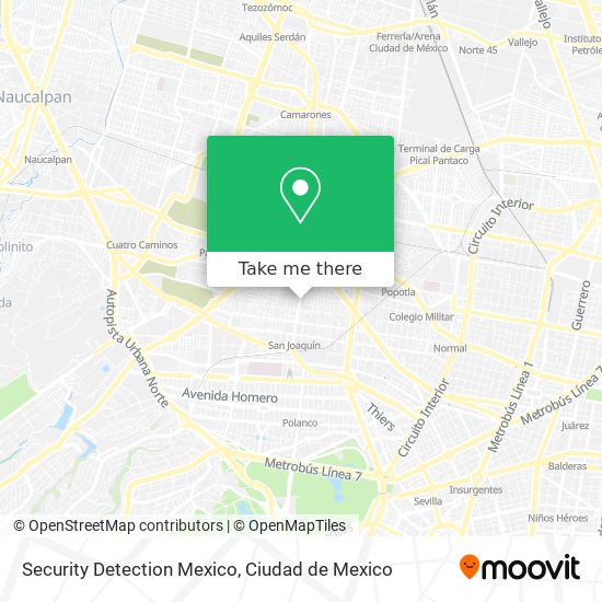 Security Detection Mexico map