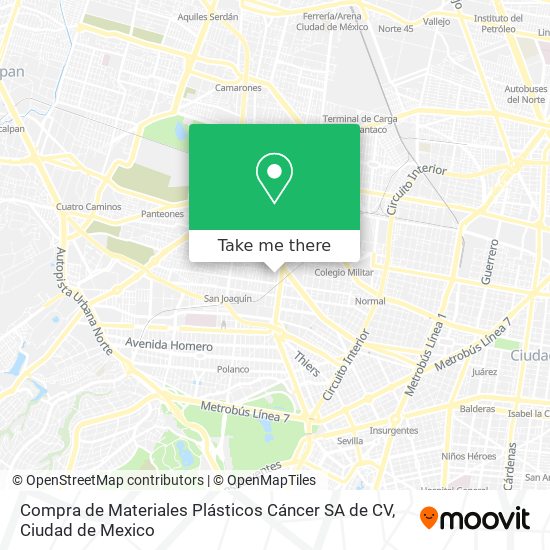 Compra de Materiales Plásticos Cáncer SA de CV map
