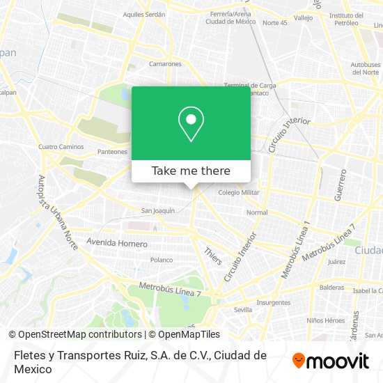 Fletes y Transportes Ruiz, S.A. de C.V. map