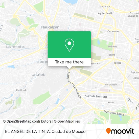 Mapa de EL ANGEL DE LA TINTA