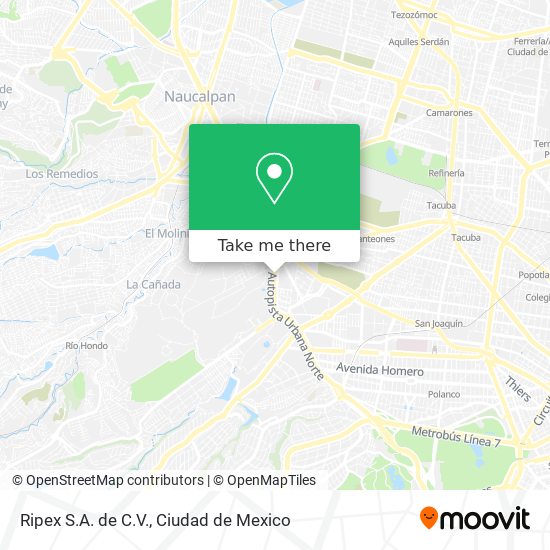 Mapa de Ripex S.A. de C.V.