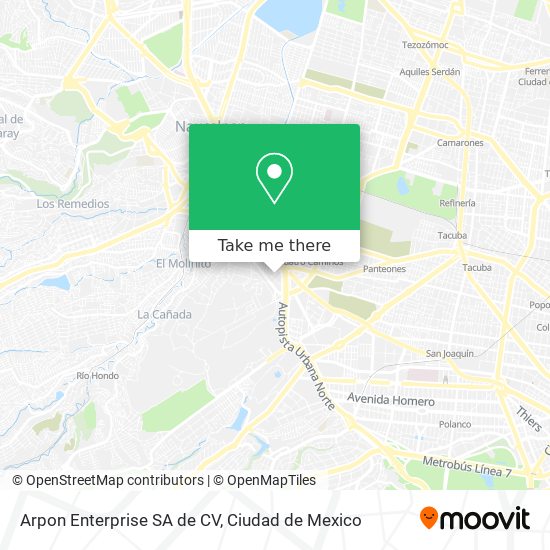 Arpon Enterprise SA de CV map