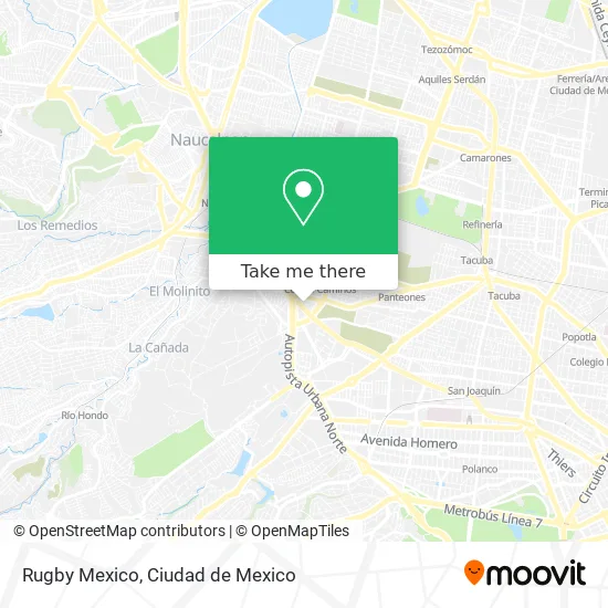 Rugby Mexico map